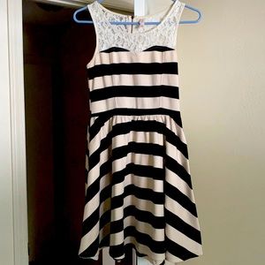 Black and Cream Striped Dress
